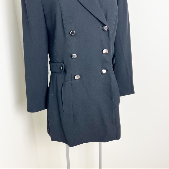 Vintage Alberto Makali Double Breasted Blazer Jacket Size 12 “Large” Wool - Picture 3 of 9